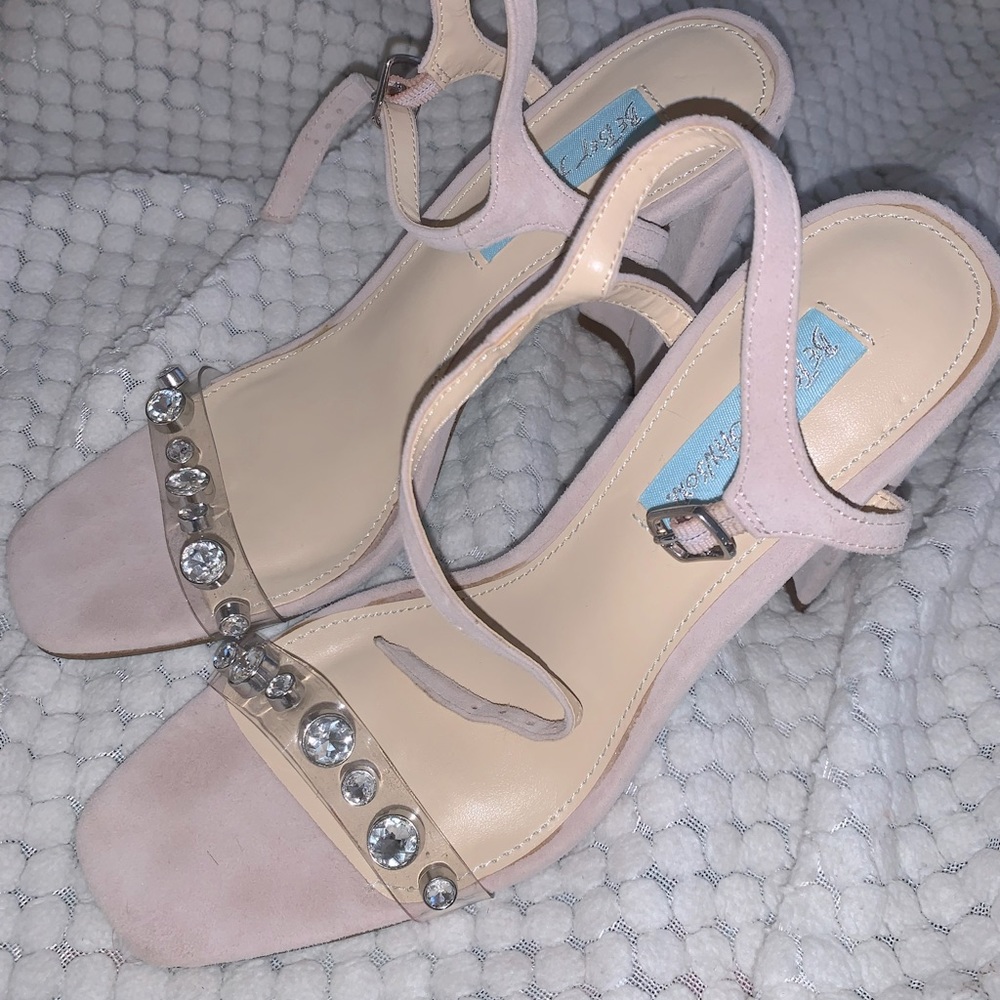 Betsy Johnson pink diamond sandal heel